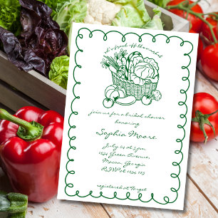 Invitación Fresco Del Mercado De Los Agricultores De La Ducha