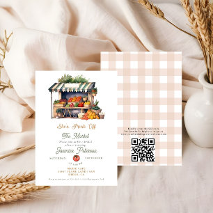 Invitación Fresco Del Mercado De Los Agricultores De La Ducha