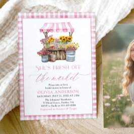 Invitación Fresco Del Mercado De Los Agricultores De La Ducha