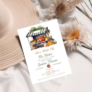 Invitación Fresco Del Mercado De Los Agricultores De La Ducha