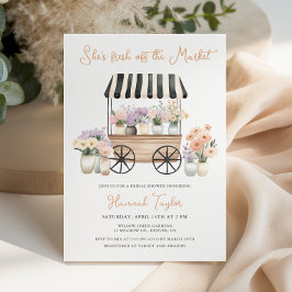 Invitación Fresco Del Mercado Floral Bridal Shower