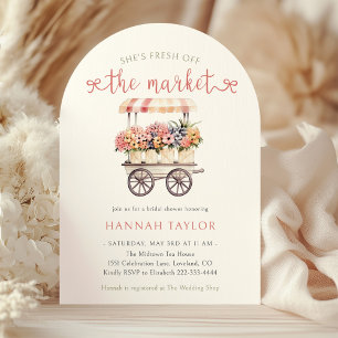Invitación Fresco Del Mercado Floral Bridal Shower