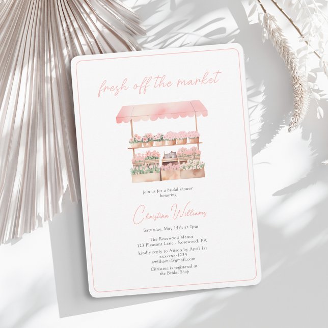 Invitación Fresco Del Mercado Floral Bridal Shower (Subido por el creador)