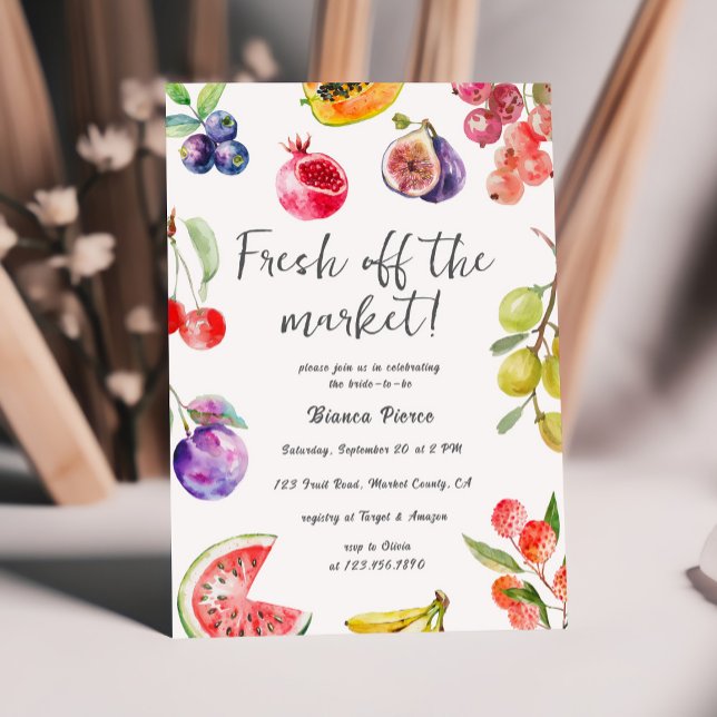 Invitación Fresco Del Mercado Frutas Ducha De Novias (Subido por el creador)