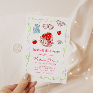 Invitación Fresco del mercado moderno de la ducha de novias