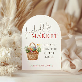 Invitación Fresco del Rótulo del mercado Ducha de Novias de H