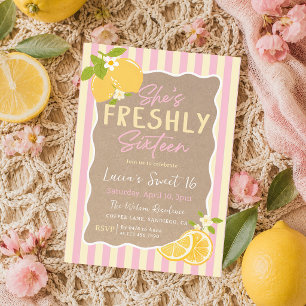 Invitación FRESCO Dieciséis Limones Cumpleaños 16