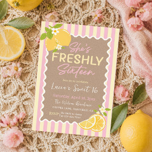 Invitación FRESCO Dieciséis Limones Cumpleaños 16