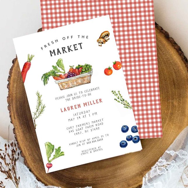 Invitación Fresco en el mercado de agricultores de fuera del  (Subido por el creador)