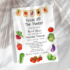 Invitación Fresco en el mercado de duchas de novias para gran