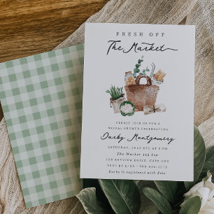 Invitación Fresco en el mercado de duchas de novias para gran