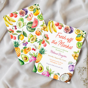 Invitación Fresco en el mercado Fruits Bridal Shower