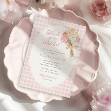 Fresco Fuera del Mercado Bridal Shower Rosa para P