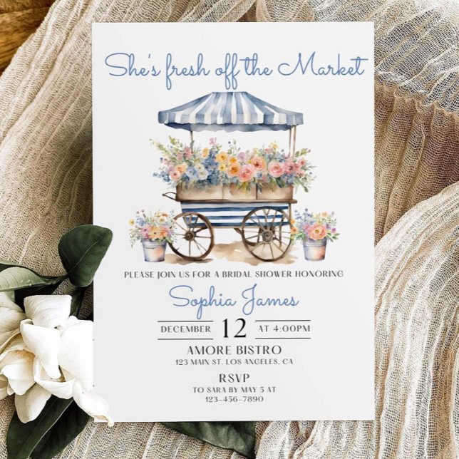 Invitación Fresco fuera del mercado Bridal Shower Temp (Subido por el creador)