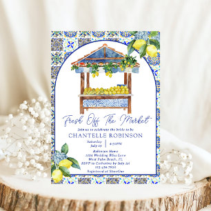Invitación Fresco Fuera del Mercado Ducha de Novia Italiana d