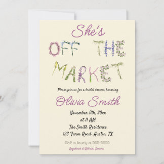 Invitación Fresco fuera del mercado - Ducha de novias