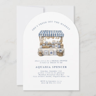 Invitación Fresco fuera del mercado - Novia en el mercado cos