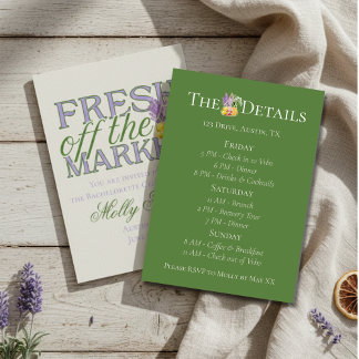 Invitación Fresco fuera del mercado - Novia moderna personali
