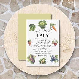 Invitación Fresco Jardín de granja Baby Shower de cultivo loc
