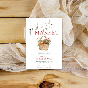 Invitación Fresco moderno fuera del mercado ducha de novias