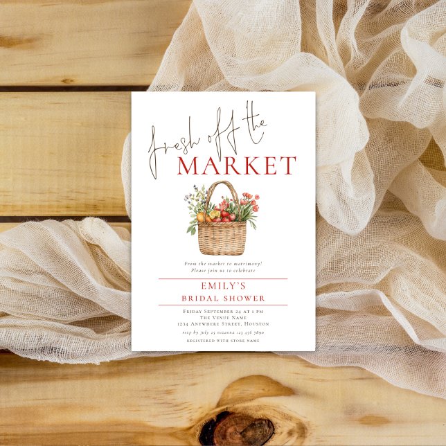 Invitación Fresco moderno fuera del mercado ducha de novias (Subido por el creador)