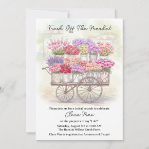 Invitación Fresco Rústico De La Ducha De Novias Del Mercado