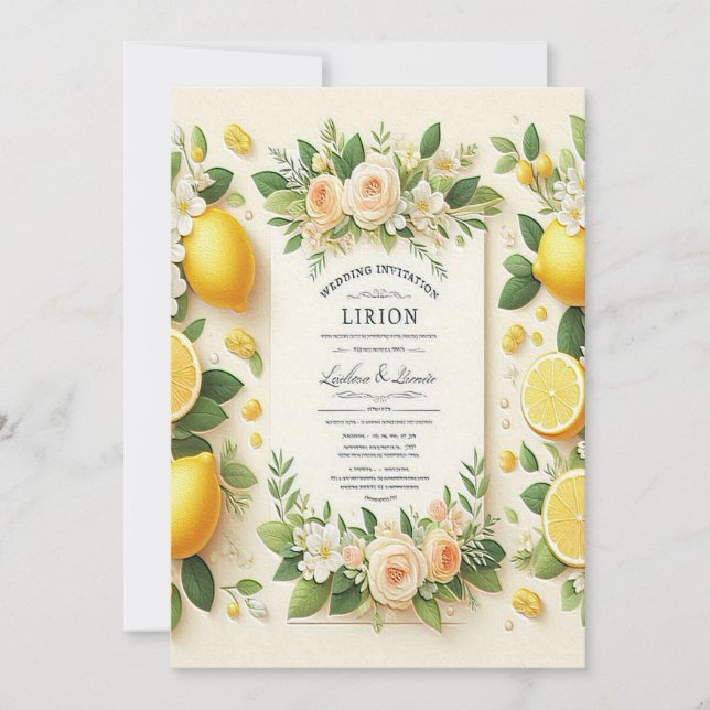 Invitación fresco y floral (Anverso)