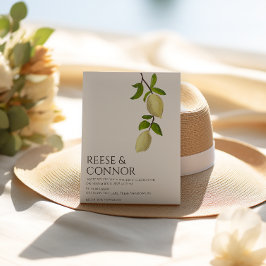 Invitación Fresh Citrus Painted Lemons Modern Mediterranean