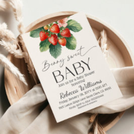Invitación Fresh Market Strawberry Berry Sweet Baby Shower