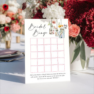 Invitación Fresh Off The Market Bingo Bridal Shower Game Card