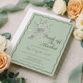 Invitación Fresh Off The Market Bouquet Floral Bridal Shower
