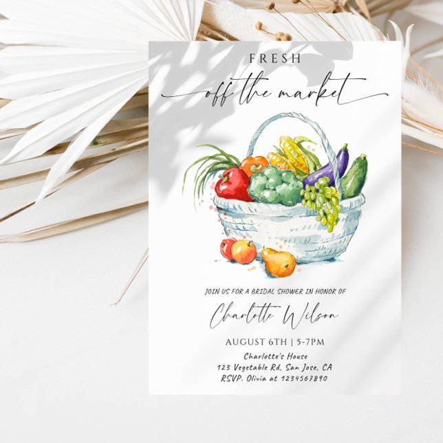 Invitación Fresh Off The Market Bridal Shower-Farmer’s Market (Subido por el creador)