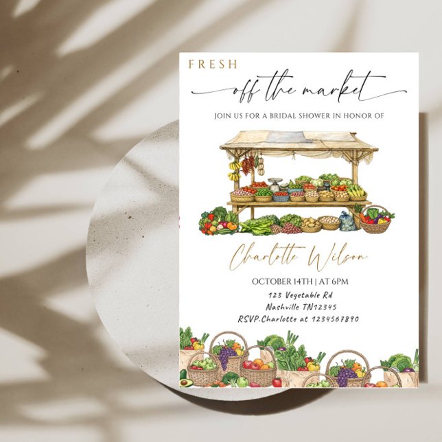 Invitación Fresh Off The Market Bridal Shower-Farmer’s Market (Subido por el creador)