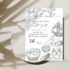 Invitación Fresh Off The Market Bridal Shower-Farmer’s Market