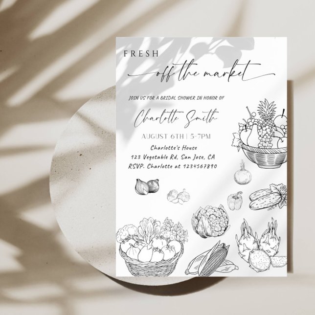 Invitación Fresh Off The Market Bridal Shower-Farmer’s Market (Subido por el creador)