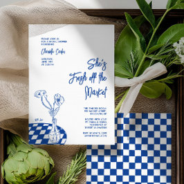 Invitación Fresh Off The Market Bridal Shower Hand Drawn