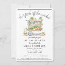 Fresh Off The Market Bridal Shower Invitation