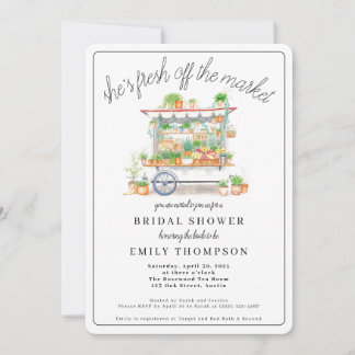 Invitación Fresh Off The Market Bridal Shower Invitation