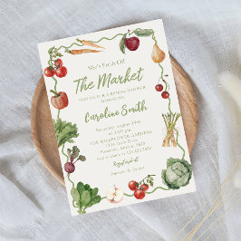 Invitación Fresh Off The Market Bridal Shower Invitation