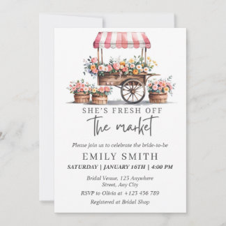 Invitación Fresh Off The Market Bridal Shower Invitation Temp