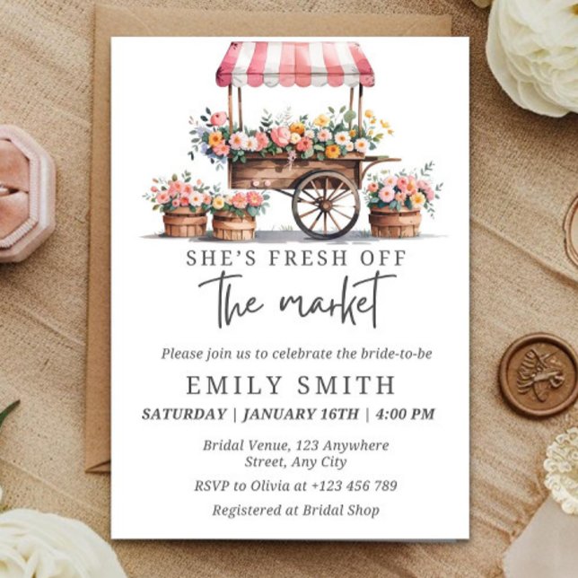 Invitación Fresh Off The Market Bridal Shower Invitation Temp (Subido por el creador)