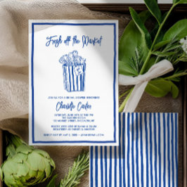 Invitación Fresh Off The Market Bridal Shower Whimsical Blue