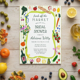 Invitación FRESH OFF THE MARKET Cute Custom Bridal Shower