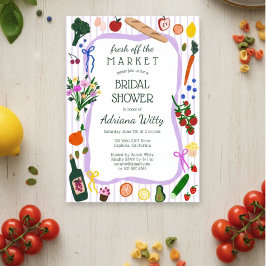 Invitación FRESH OFF THE MARKET Cute Custom Bridal Shower