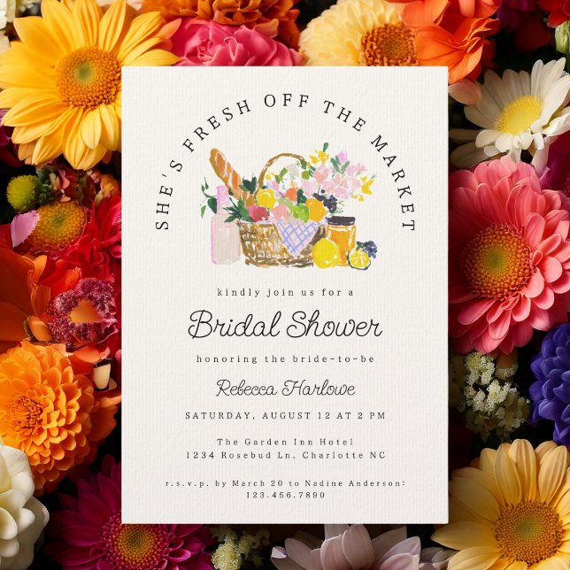 Invitación Fresh Off The Market Farmers Market Bridal Shower  (Subido por el creador)
