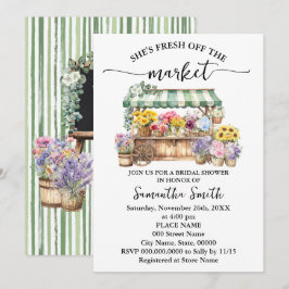 Invitación Fresh Off the Market Floral Bridal Shower