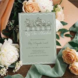 Invitación Fresh Off The Market Floral Garden Bridal Shower