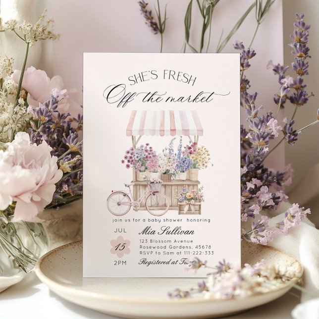 Invitación Fresh Off the Market Flower Cart Bridal Ducha (Subido por el creador)