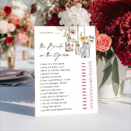 Invitación Fresh Off The Market Guess Who Bridal Game Card