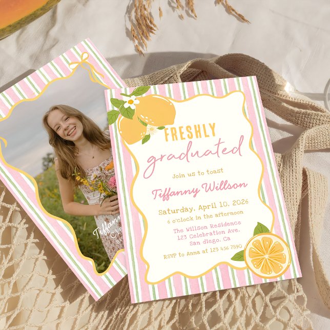 Invitación Freshly Graduated Lemon Graduation Party (Subido por el creador)